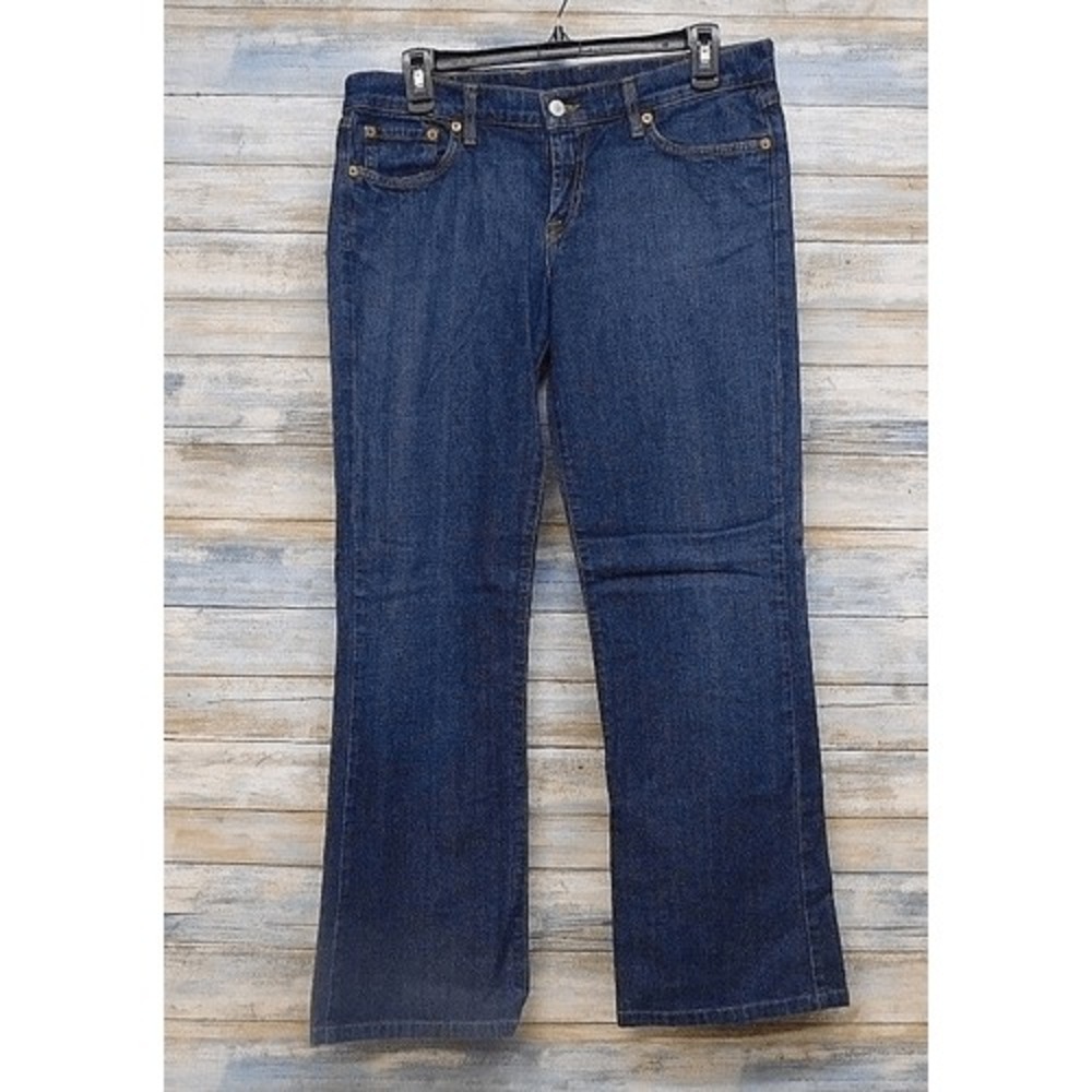 Lucky Brand Women's Bootcut Jeans Dark Wash Size 8 29 Boho Denim Stretch Biker